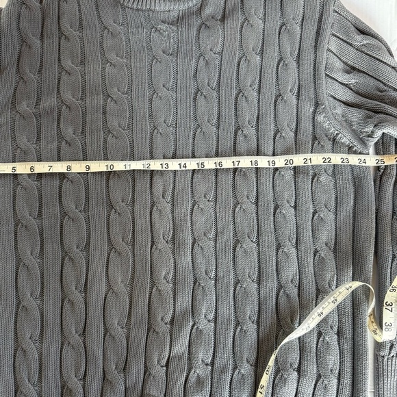 Blumarine Gray Cable Knit Crewneck Sweater Size XXL - Picture 5 of 6